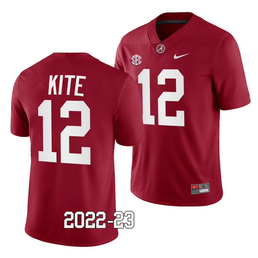 Men's Alabama Crimson Tide Antonio Kite #12 Crimson 2022-23 NCAA College Football Jersey